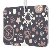 Elegant roze goud metallic winter sneeuwvlokken luchtverfrisser (Links)