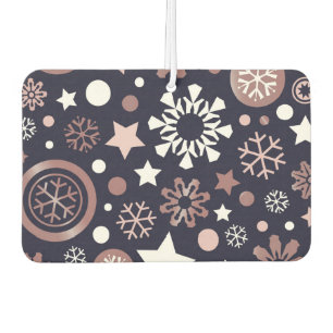 Elegant roze goud metallic winter sneeuwvlokken luchtverfrisser