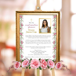 Elegant roze goud Ontmoet mijn bevestigingssponsor Foto Afdruk