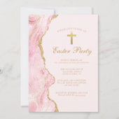 Elegant roze goud paasfeest kaart (Voorkant)