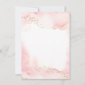 Elegant Roze Goud Quinceañera Verjaardag Kaart (Achterkant)