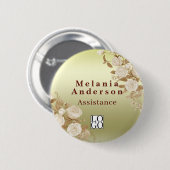 Elegant Roze Goud Ronde Button 5,7 Cm (Voorkant /achterkant)