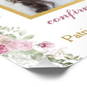 Elegant Roze Goud Roos Bevestiging Welkomstteken Foto Afdruk (Hoek)