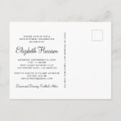 Elegant Roze Goud Roze Glitter 60e Verjaardagsfees Uitnodiging Briefkaart (Achterkant)