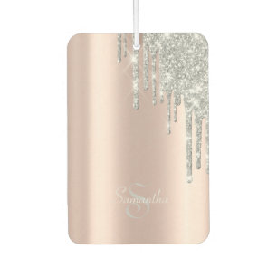 Elegant roze goud, zilveren glitterslierten luchtverfrisser