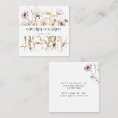 Elegant roze goudbloem Botanisch Vierkante Visitekaartje (Voorkant / Achterkant)