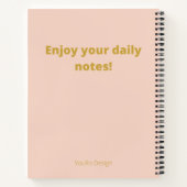 Elegant roze gouddagboek notitieboek (Achterkant)