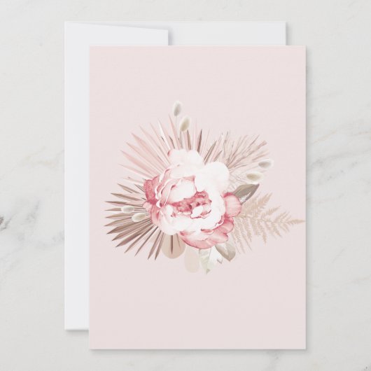 Elegant Roze Gouden 65e Verjaardagsfeest Surprise  Kaart (Achterkant)