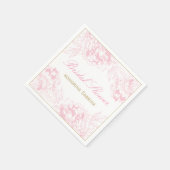 Elegant roze gouden bloemige pioen Vrijgezellenfee Servet (Hoek)