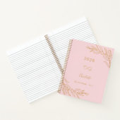 Elegant roze gouden botanische gebladerte notitieboek (Binnen)