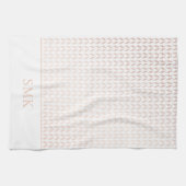 Elegant Roze Gouden Folie Wit Boho Geometrisch Theedoek (Horizontaal)