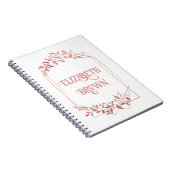 Elegant roze gouden frame laat licht notitieboek (Rechterzijde)