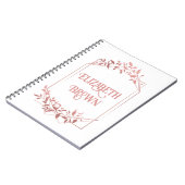 Elegant roze gouden frame laat licht notitieboek (Linkerzijde)