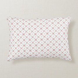 Elegant Roze & Gouden Geometrisch Bloemmotief Accent Kussen