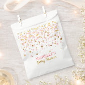 Elegant Roze Gouden Glitter Confetti Baby shower Bedankzakje (Geknipt)
