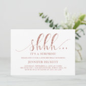 Elegant Roze Gouden Glitter Verrassings Verjaardag Kaart (Staand voorkant)