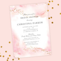 Elegant  roze gouden glitter Vrijgezellenfeest