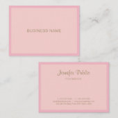 Elegant roze gouden handschrift Moderne Sjabloon Visitekaartje (Voorkant / Achterkant)