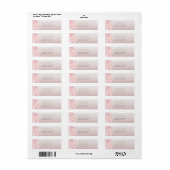 Elegant Roze Gouden Huwelijks Retouradreslabel Etiket (Full Sheet)