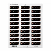 Elegant Roze Gouden Kerst Ornament Etiket (Full Sheet)