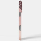 Elegant roze gouden monogram Case-Mate iPhone case (Achterkant / Rechts)