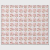 Elegant roze gouden script Vrolijk kerstfeest Cadeaupapier (Vlak)