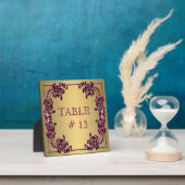 Elegant ROZE GOUDEN Tafelnummer op stevige plaque Fotoplaat (Insitu)