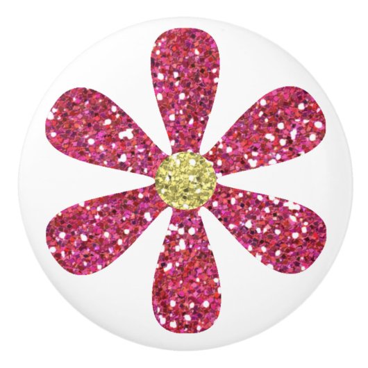 Elegant roze goudflens keramische knop (Voorkant)