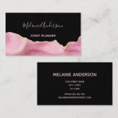 Elegant roze goudgeit visitekaartje (Voorkant / Achterkant)