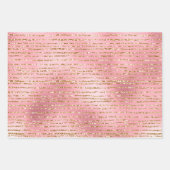 Elegant roze goudglitter Zwarte Cheetah Leopard Inpakpapier Vel (Voorkant 3)