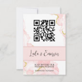 Elegant roze & goudmarmer flatje, sla de datum Kaa Save The Date (Achterkant)