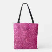 Elegant roze goudvormig Lijst Floral Tote Bag (Achterkant)