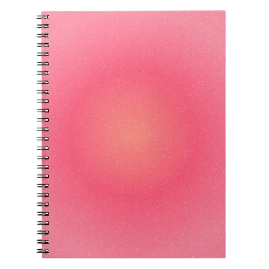 Elegant roze gradiënt spiraal Notitieboek (Voorkant)