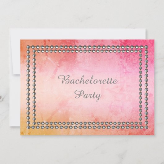 Elegant roze graffiti bachelorette kaart (Voorkant)