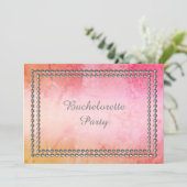Elegant roze graffiti bachelorette kaart (Staand voorkant)