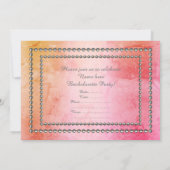 Elegant roze graffiti bachelorette kaart (Achterkant)