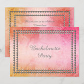 Elegant roze graffiti bachelorette kaart (Voorkant / Achterkant)