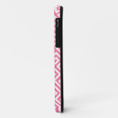 Elegant roze Griekse sleutel gepersonaliseerd Case-Mate iPhone Case (Achterkant/links)