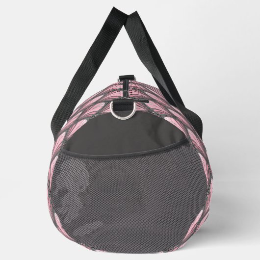 Elegant Roze Grijs Art Deco  Patroon Plunjezak (Rechts)