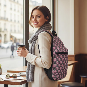 Elegant Roze Grijs Art Deco Patroon Sling Bag