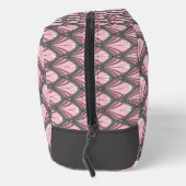 Elegant Roze Grijs Art Deco  Patroon Toilettasje (Rechts)