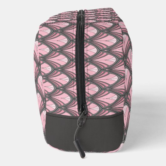 Elegant Roze Grijs Art Deco Patroon Toilettasje (Rechts)
