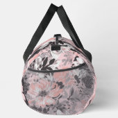 Elegant Roze Grijs Bloemen Patroon Gepersonaliseer Plunjezak (Rechts)