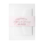 Elegant Roze Grijs Bloemen Pioen Bruiloft Monogram Uitnodigingen Wikkel (Voorkant Voorbeeld)