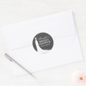 Elegant Roze Grijs Bruiloft Jurk Vrijgezellenfeest Ronde Sticker (Envelop)
