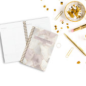 Elegant Roze & Grijs Marmeren Luxe Notaris Openbaa Planner