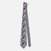 Elegant roze grijze  Floral Pattern Stropdas (Voorkant)