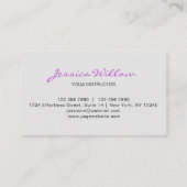 Elegant roze grijze Lotus Yoga Instructor Visitekaartje (Achterkant)