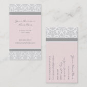 Elegant roze grijze Visitekaartjes (Voorkant / Achterkant)