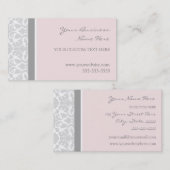Elegant roze grijze Visitekaartjes (Voorkant / Achterkant)